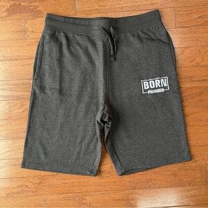 V.I.T. Fleece District Men’s Drawstring Shorts Size Large Dark Gray